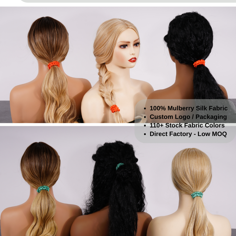 Small silk scrunchie for everyday styling