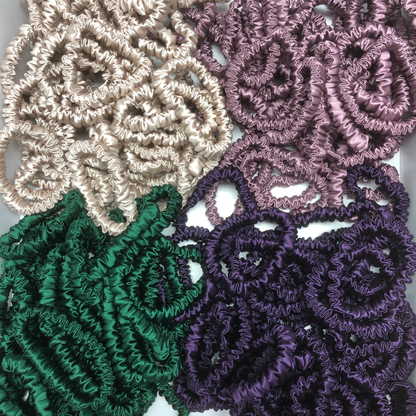 Mini Silk Scrunchies Wholesale - Mix Colors & Fixed Fee