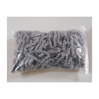 100% Mulberry Silk Smoke Grey Skinny Scrunchie