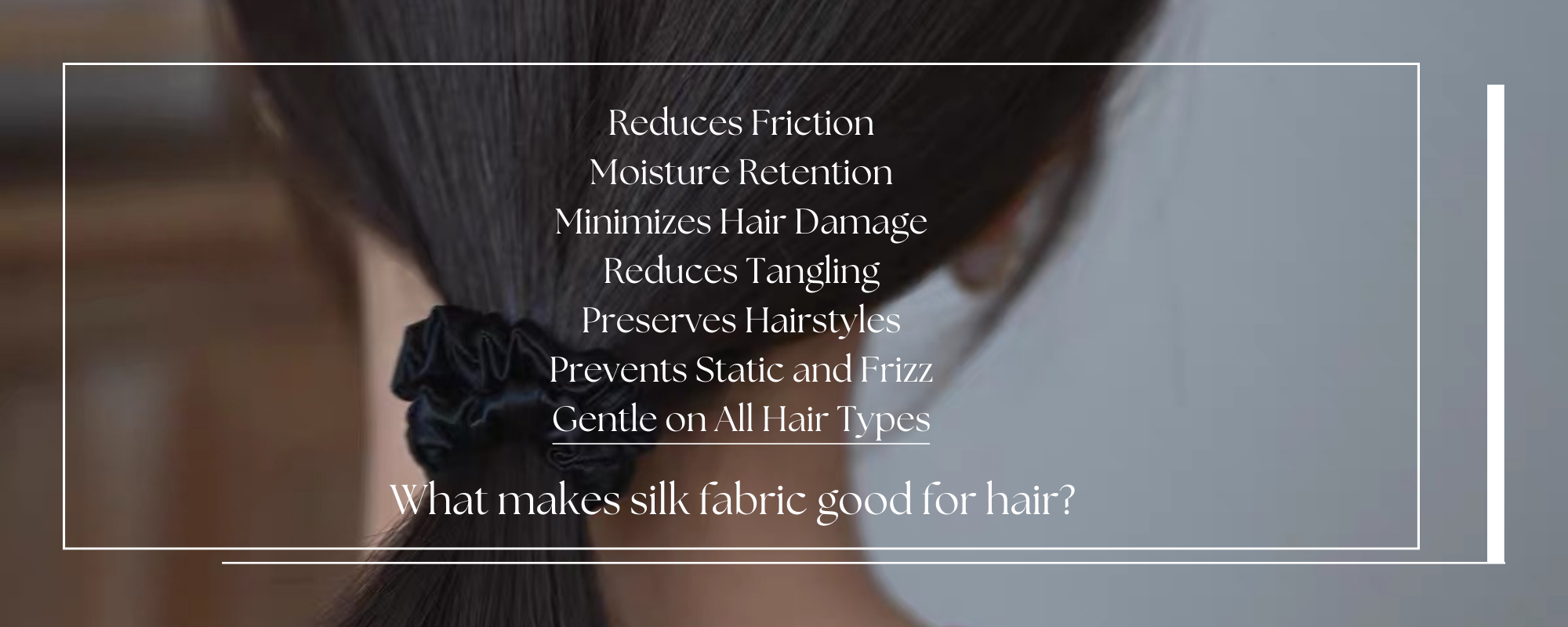 thin silk hair ties, gentle on hair