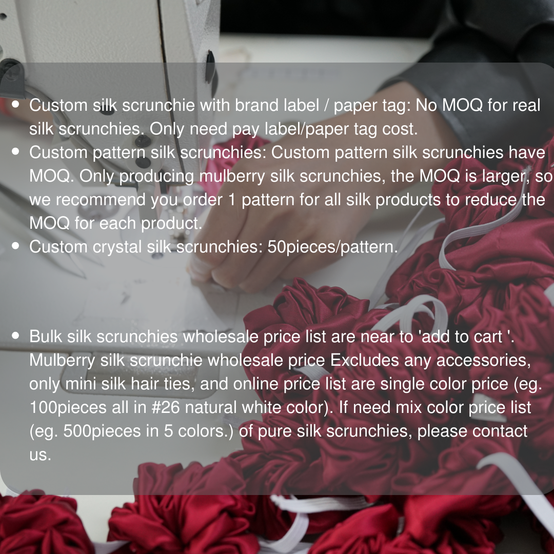 Custom Silk Scrunchie Large Fluffy丨Custom Brand