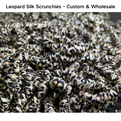 Leopard Silk Scrunchie Skinny - Custom & Wholesale