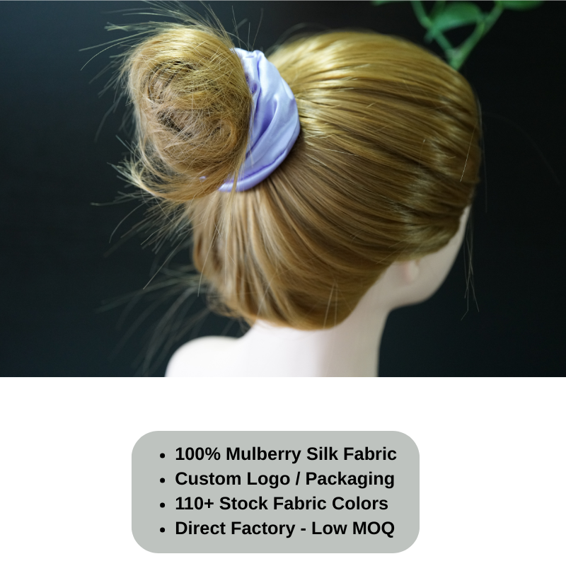 Custom Silk Scrunchie Oversize丨Custom Brand & Bulk Wholesale