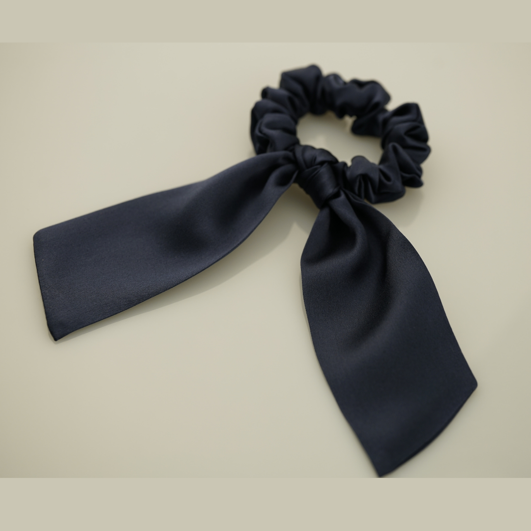 Custom Silk Ribbon Scrunchie (Big Bow)丨Custom Brand