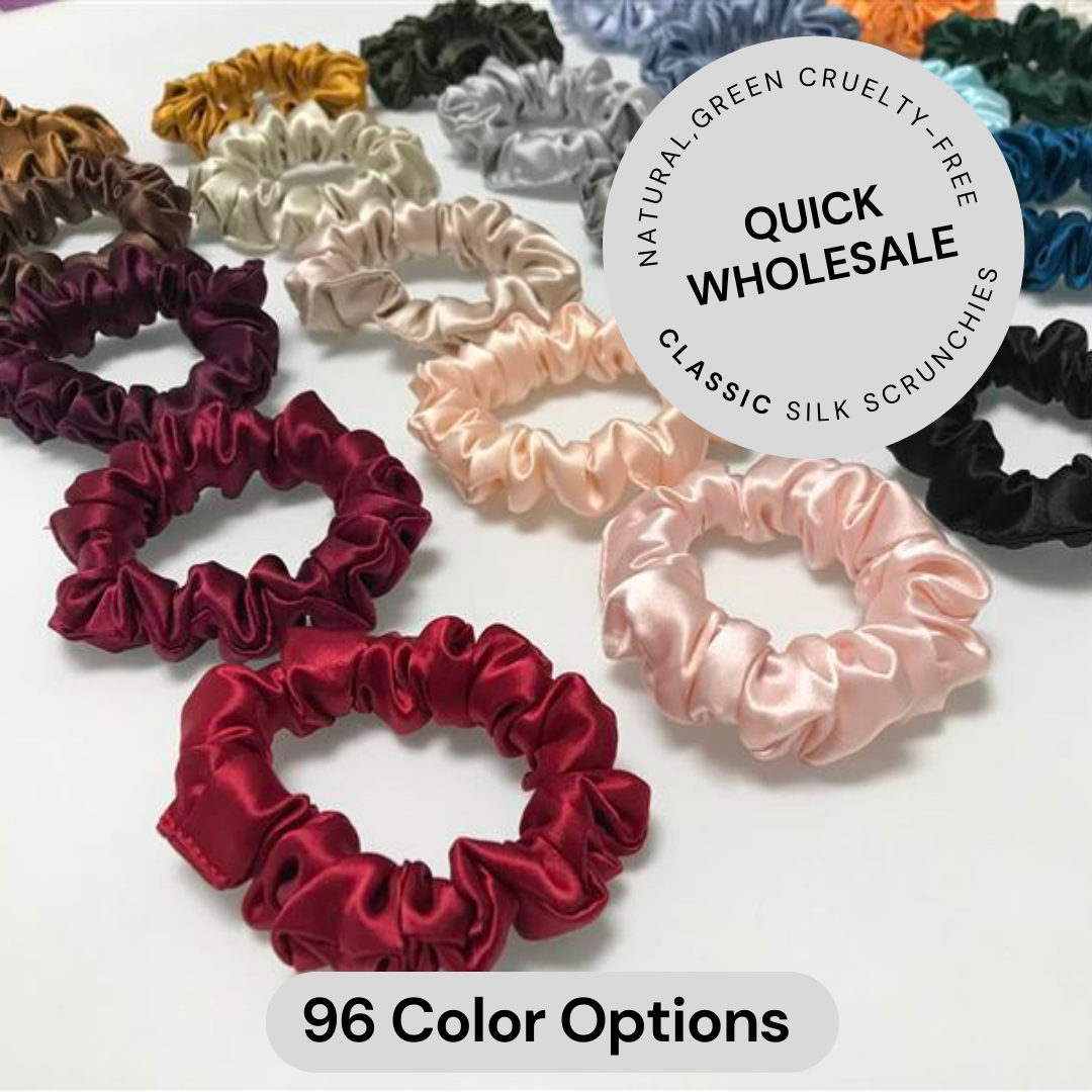 Classic Silk Scrunchie Wholesale - Mix Colors & Fixed Fee